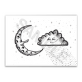 Moon & Cloud Print